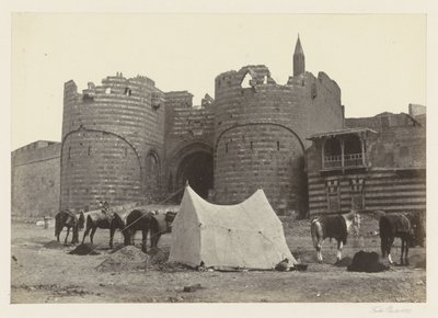 Vista de Bab al-Azab, puerta de entrada a la ciudadela de El Cairo La ciudadela de Báb El-Azab (título del objeto) de Francis Frith