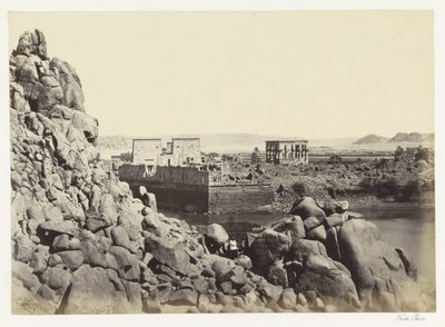 Vista del lado sur de la isla de Philae Extremo sur de la isla de Philae (título sobre el objeto) de Francis Frith