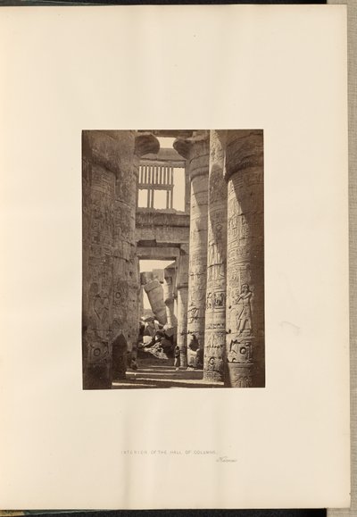 Interior de la Sala de las Columnas, Karnac de Francis Frith