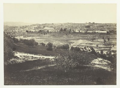 Jerusalén, desde el Monte de los Olivos, No.1, 1857 de Francis Frith