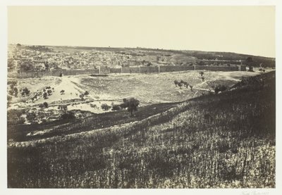 Jerusalén, desde el Monte de los Olivos, No.2, 1857 de Francis Frith