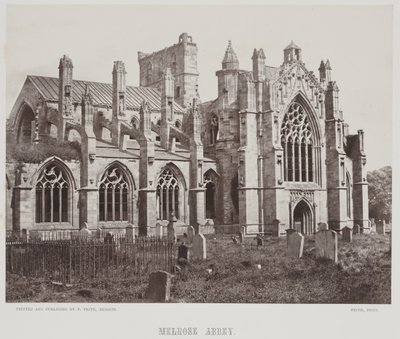 Melrose Abbey, c.1857 (impresión a la albúmina) de Francis Frith