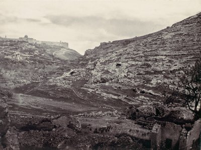 Monte Moriah, Jerusalén, desde el pozo de En Rogel de Francis Frith