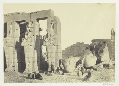 Pilares de Osiris y Gran Coloso Caído, en el Memnonium, Tebas de Francis Frith