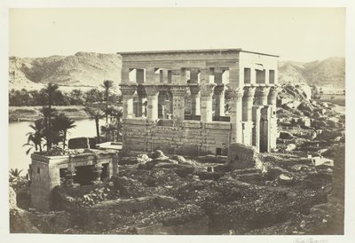 La cama del faraón, Filé, desde el Gran Templo, 1857 de Francis Frith