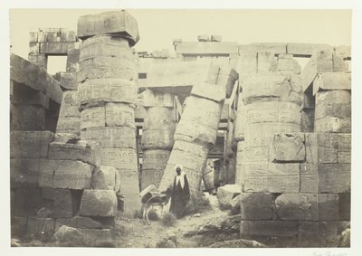 Columnas en el Gran Salón, Karnak, 1857 de Francis Frith