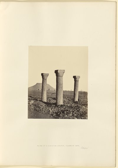 Ruinas de una iglesia cristiana, Isla de Saye, Etiopía de Francis Frith
