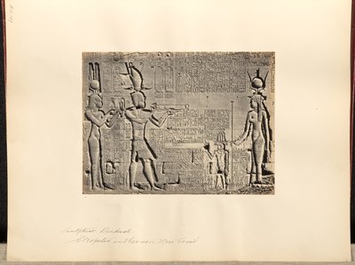 Esculturas, Denderah, "Cleopatra y su hijo, Nerón Casar" de Francis Frith