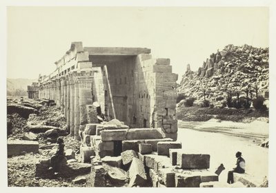 La columnata, Isla de Philæ de Francis Frith