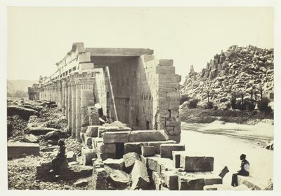 La columnata, Isla de Filé de Francis Frith