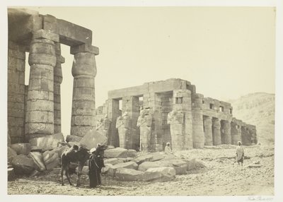 El Memnonium, Tebas, desde la llanura de Francis Frith