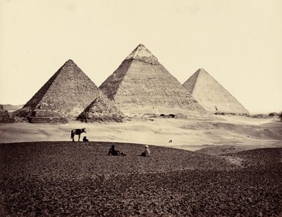 Las pirámides de El-Geezeh, desde el suroeste,1858 (foto) de Francis Frith