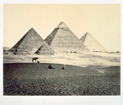 Las Pirámides de El-Geezeh desde el suroeste, Egipto de Francis Frith