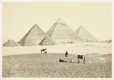Las pirámides de El Giza, desde el suroeste, 1857 de Francis Frith