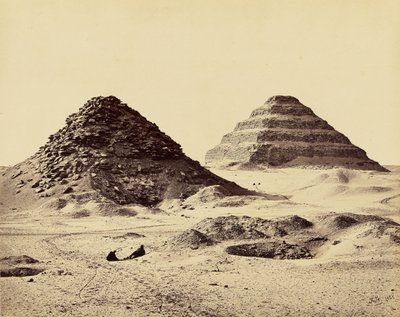 Las pirámides de Sakkarah. Desde el noreste de Francis Frith