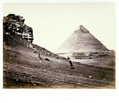 La segunda pirámide, vista desde el sureste de Francis Frith