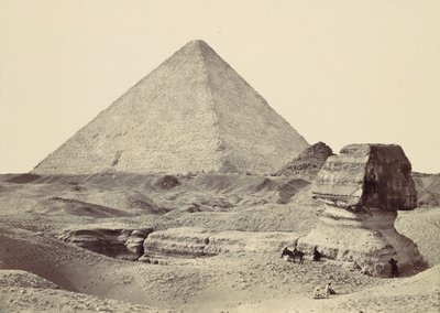 La Esfinge y la Gran Pirámide, Giza, 1857 de Francis Frith
