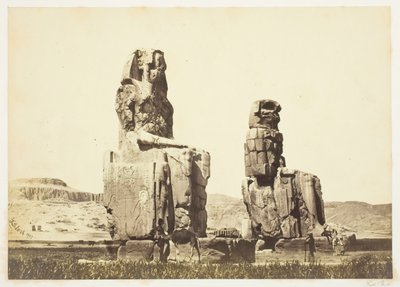 Las estatuas de Memnón, 1857, impreso en 1862 de Francis Frith