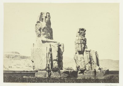 Las estatuas de Memnón, llanura de Tebas de Francis Frith