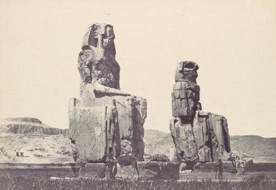 Las estatuas de Memnón. Llanura de Tebas, 1857 de Francis Frith