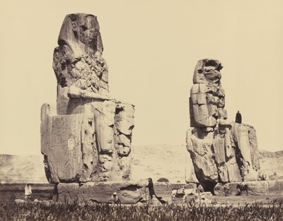 Las estatuas de la Llanura, Tebas,1858 (foto) de Francis Frith