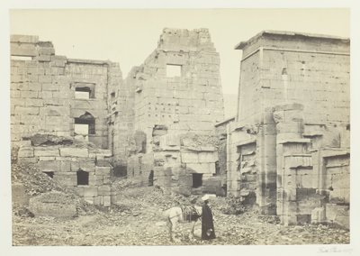 El Palacio del Templo, Medinet Haboo de Francis Frith