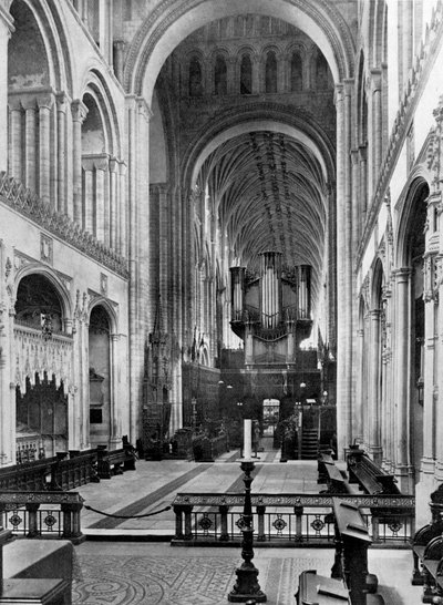El coro, Catedral de Norwich, 1924-1926 de Frith and Co