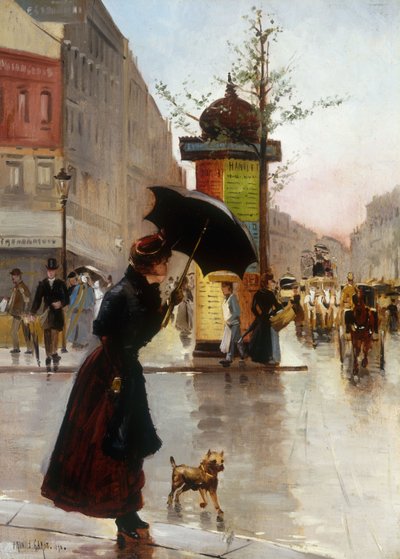 Escena de calle en París, 1890 de Francis Garat