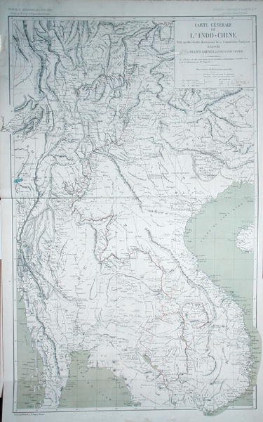 Mapa de Indochina de 