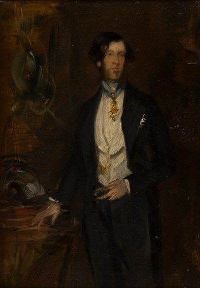 Retrato de Albert, Lord Londesborough (1805-1860), c.1825-60 (óleo sobre tabla) de Francis Grant
