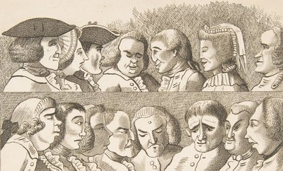 Placa IV, de Reglas para dibujar caricaturas, 26 de febrero de 1788 de Francis Grose