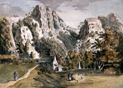 Cascada en Keswick, Cumberland de Francis Grose