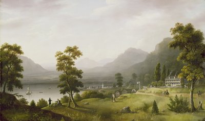 Taberna de Carters en la Cabeza del Lago George, 1817-18 de Francis Guy