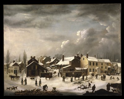 Escena invernal en Brooklyn de Francis Guy
