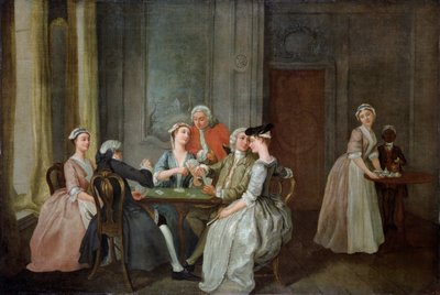 Jugando al cuadrille de Francis Hayman