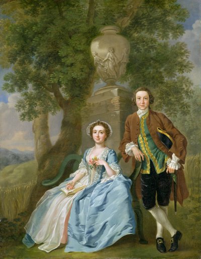Retrato de George y Margaret Rogers, c.1748-50 de Francis Hayman