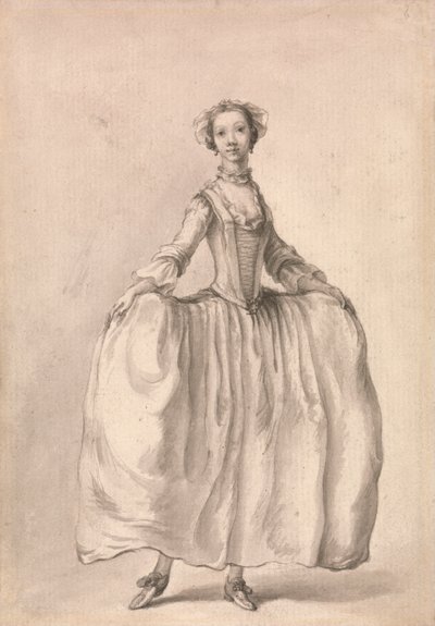 Figura de dama de pie de Francis Hayman
