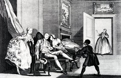 Robando un beso, c.1743 de Francis Hayman