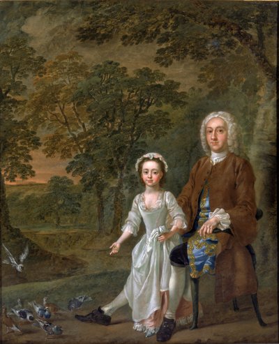 William Ellis y su hija Elizabeth de Francis Hayman