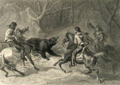 Californianos nativos lazando un oso de Francis Holl