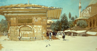 Hermosa Fuente, Scutari (gouache sobre papel) de Francis Hopkinson Smith