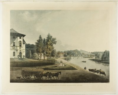 Vista del río Támesis hacia el puente de Richmond de Francis Jukes