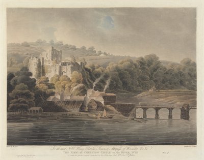 Castillo de Chepstow en el río Wye de Francis Jukes