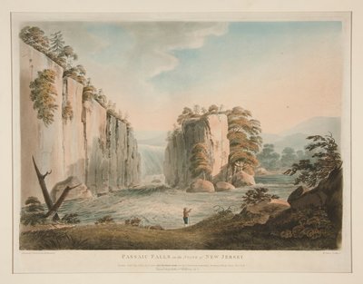 Passaic Falls en el estado de Nueva Jersey de Francis Jukes