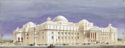 Diseño para el Museo de Arte de Brooklyn, 1893 de Francis L.V. Hoppin