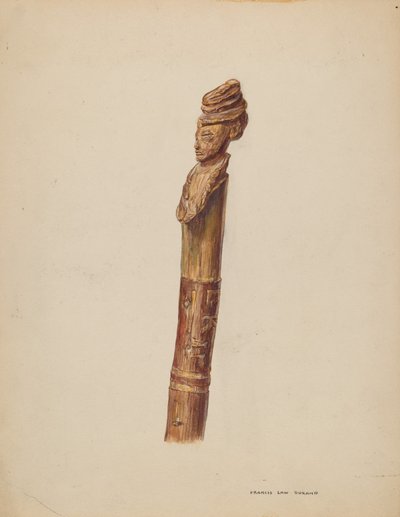 Cabeza o mango de bastón de Francis Law Durand