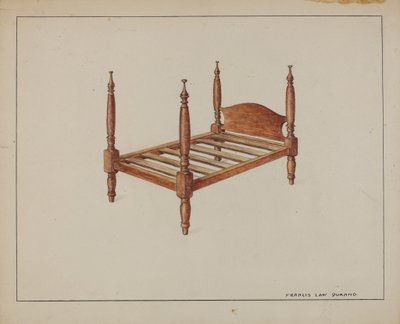 Cama de muñeca de Francis Law Durand