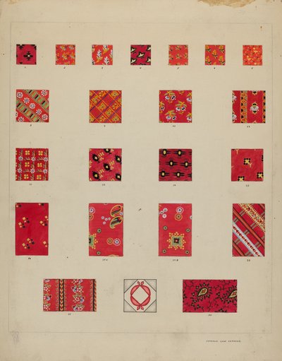 Parches acolchados impresos de Francis Law Durand
