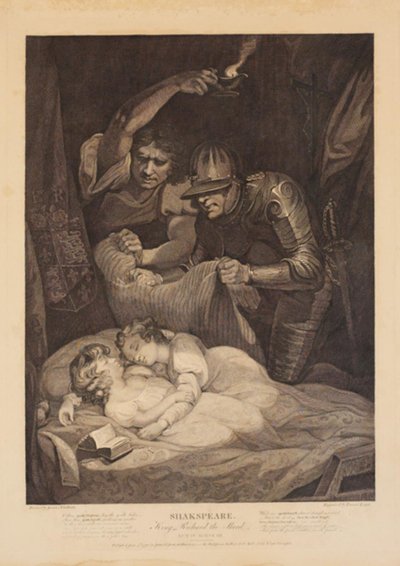 El asesinato de Eduardo V y su hermano menor, el duque de York. De "Ricardo III" de William Shakespeare, Acto 4, Escena 3 de Francis Legat