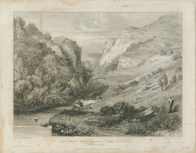 Dovedale - paisaje (grabado) de Francis Legatt Chantrey